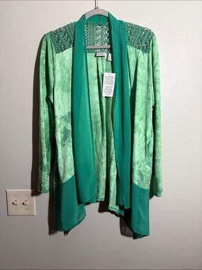 Logo hand tie-dye cardigan M NWT